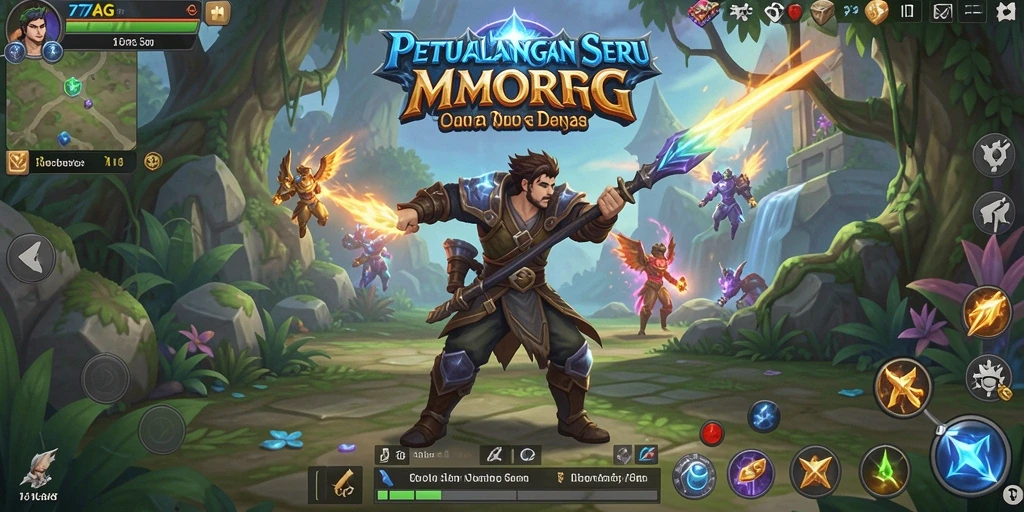 Screenshot gameplay <strong>77AG</strong> menampilkan petualangan seru dalam dunia MMORPG.