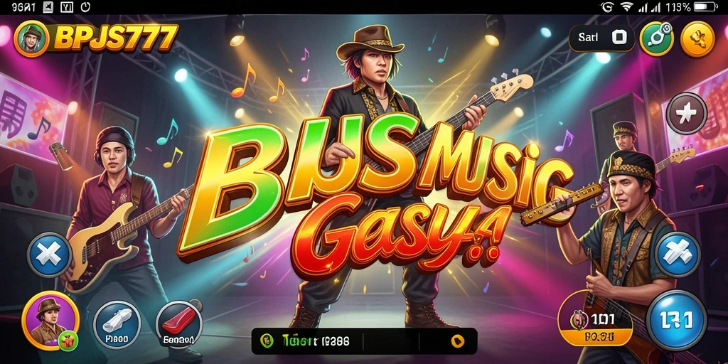 Screenshot utama BPJS777 menampilkan gameplay yang penuh semangat dan irama.