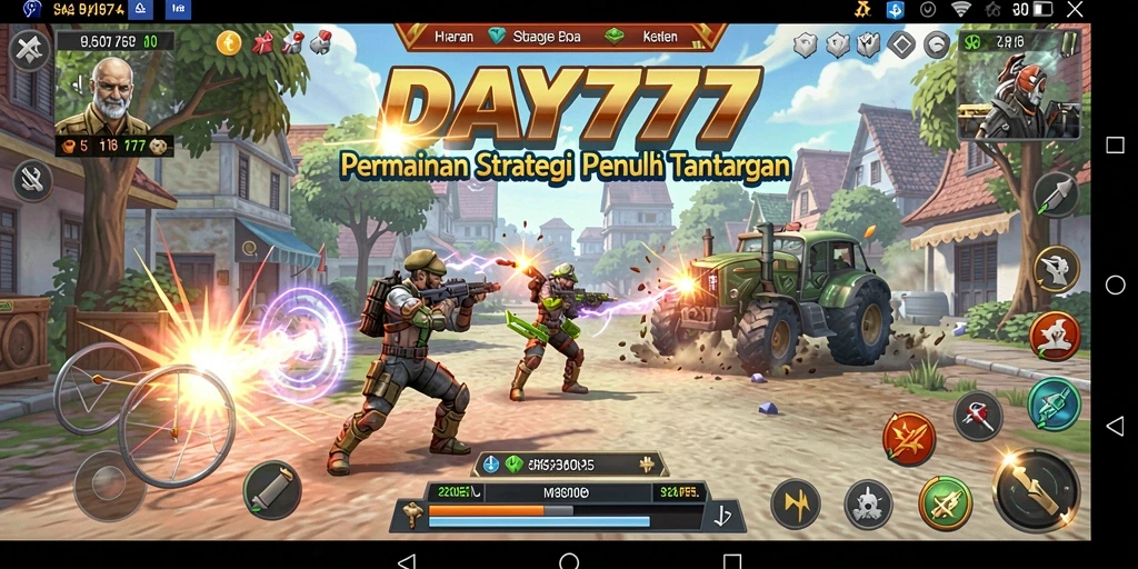 Tampilan menarik dari aksi gameplay DAY777 yang mendebarkan.