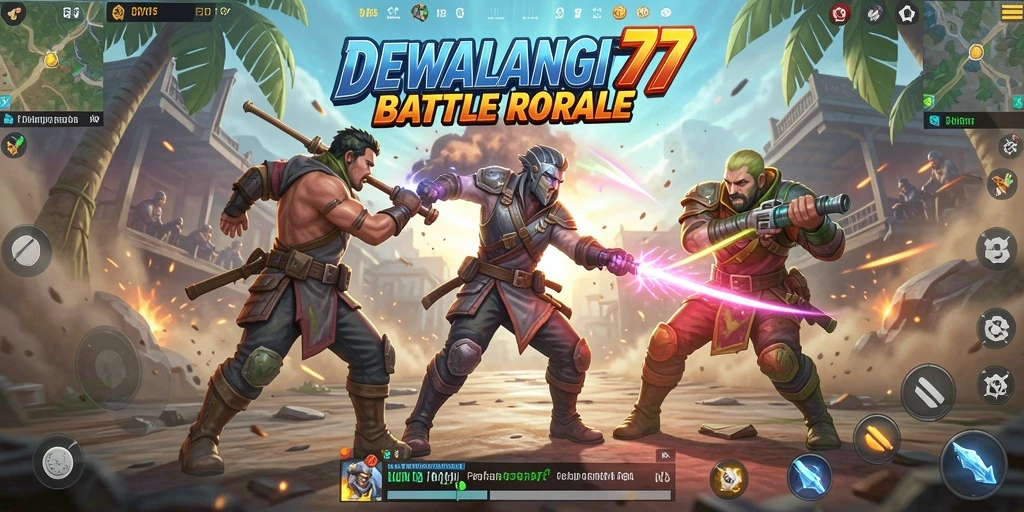 Screenshot gameplay seru DEWALANGIT77 dengan aksi pertarungan intens.