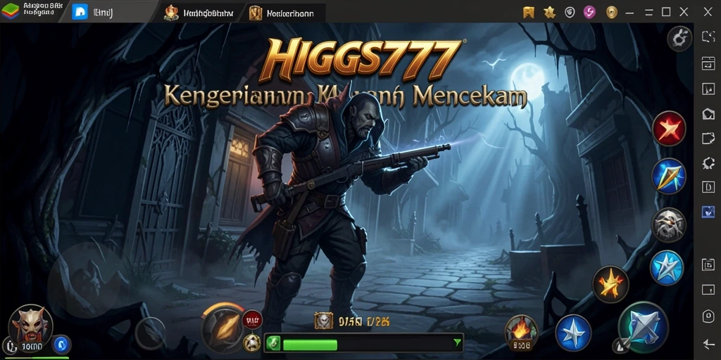 Tangkapan layar menampilkan suasana mencekam dari gameplay HIGGS777.