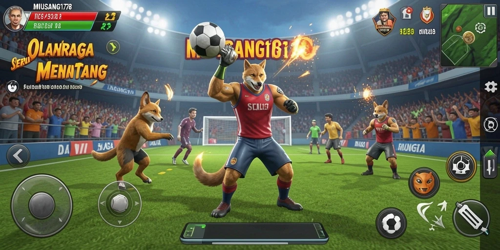 Tampilan gameplay seru dari MUSANG178 dengan aksi olahraga yang mendebarkan.