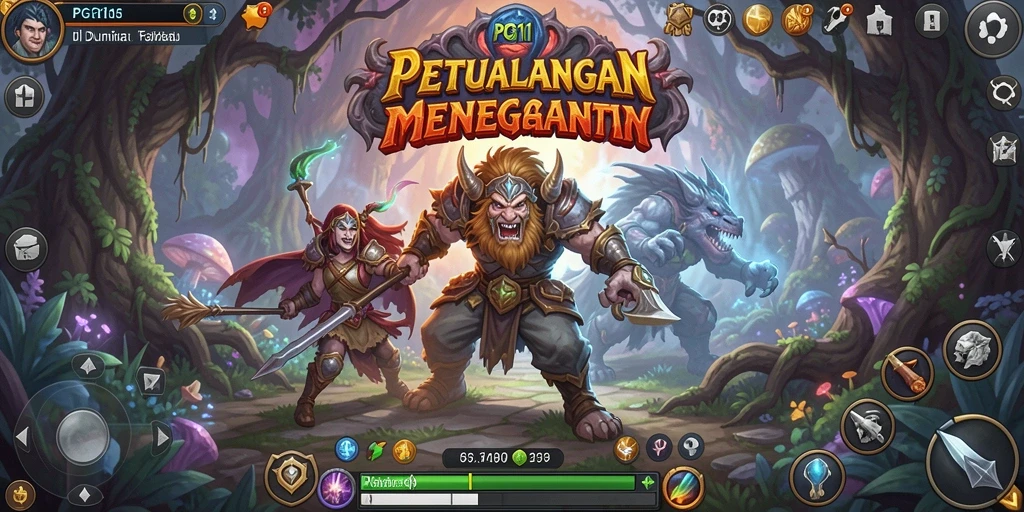 Screenshot PG11 menunjukkan aksi mendebarkan di dunia petualangan.