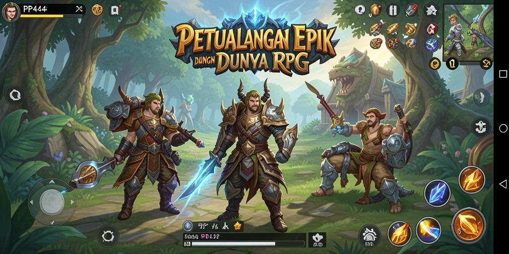 Tampilan gameplay RPG yang seru dan mendebarkan dari PP444.