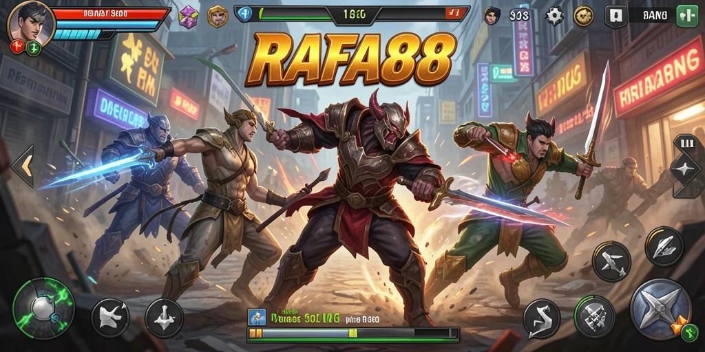 Tampilan gameplay RAFA88 yang menegangkan dan penuh aksi.