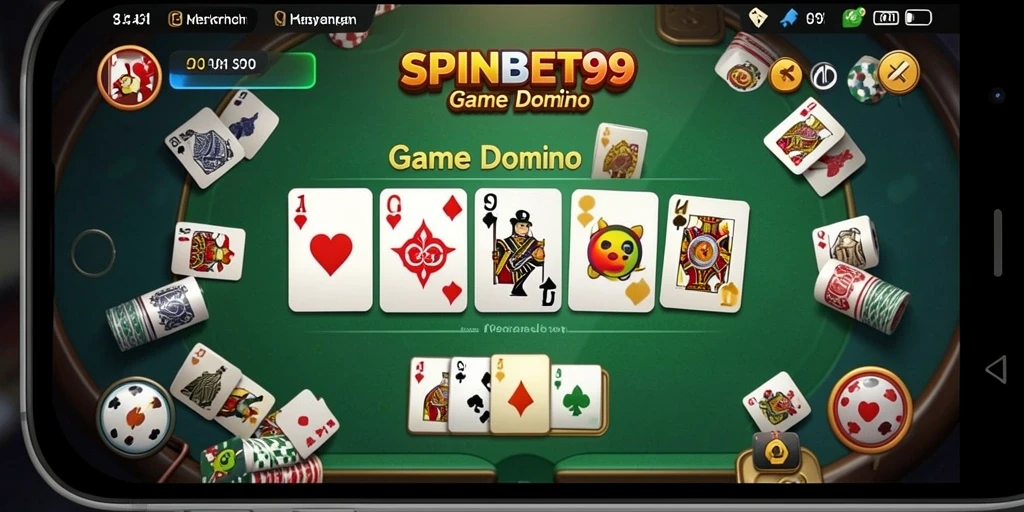 Tampilan menarik dari gameplay SPINBET99 di Domino.