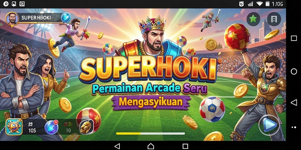 Tampilan menarik dari gameplay SUPERHOKI yang seru.
