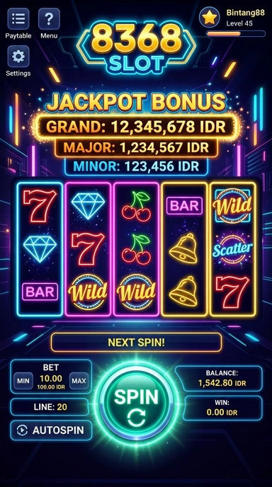 Screenshot aplikasi 8368slot dengan pilihan aplikasi yang beragam.